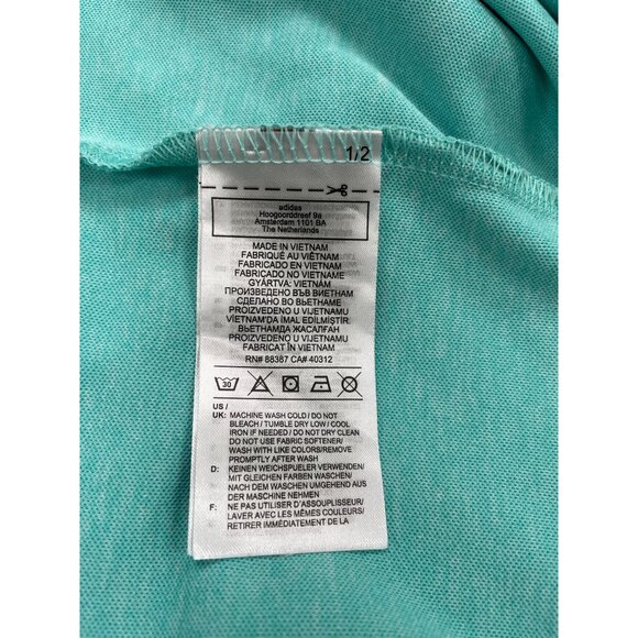 Adidas Men's Mint Green Polo Shirt Size M SKU 1131 - Picture 4 of 4